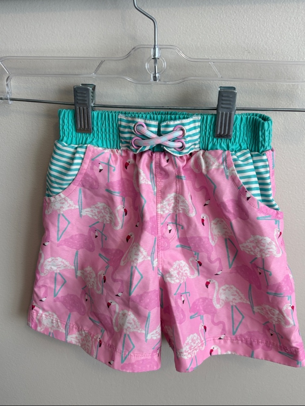Matilda Jane size 4 Pink Flamingo Print swimsuit